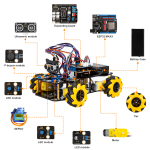 ACEBOTT STEM Robot Car Starter Kit Mecanum Wheel Camera with ESP32 Controller Board